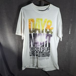 LRG White Tee with Multicolor Print